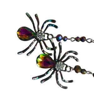 New Iridescent Spider Earrings